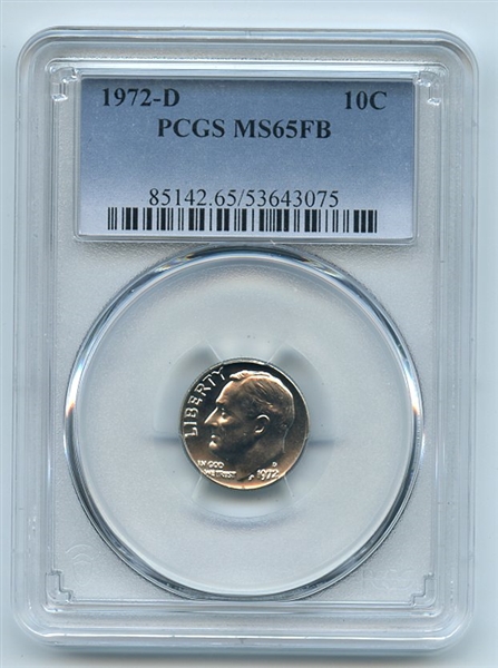 1972 D 10C Roosevelt Dime PCGS MS65FB