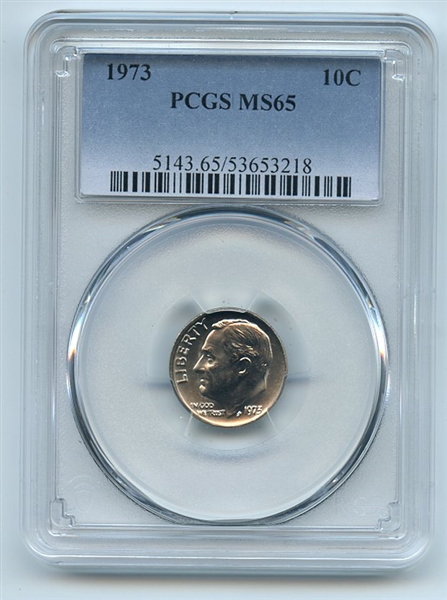 1973 10C Roosevelt Dime PCGS MS65