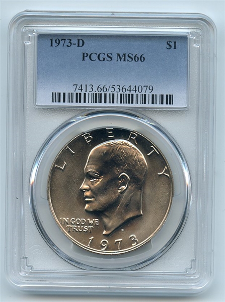 1973 D $1 Ike Eisenhower Dollar PCGS MS66