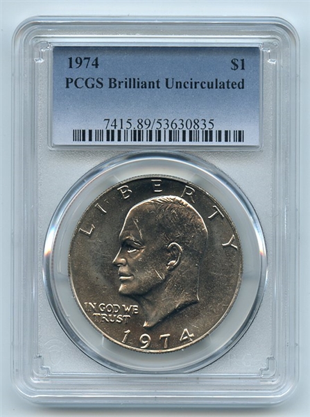 1974 $1 Ike Eisenhower Dollar PCGS Brilliant Uncirculated BU