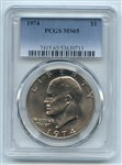 1974 $1 Ike Eisenhower Dollar PCGS MS65
