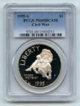 1995 S $1 Civil War Silver Commemorative Dollar PCGS PR69DCAM