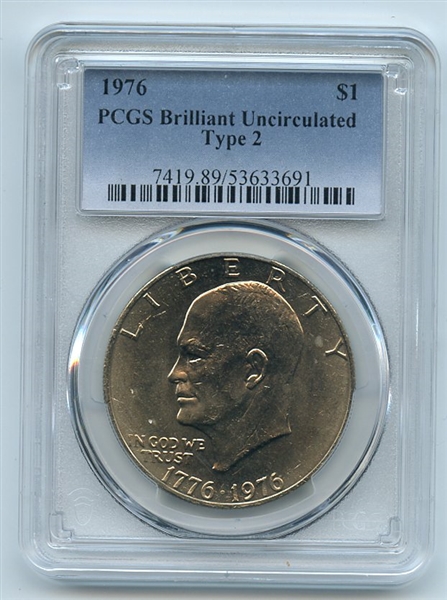 1976 $1 Ike Eisenhower Dollar PCGS Brilliant Uncirculated BU