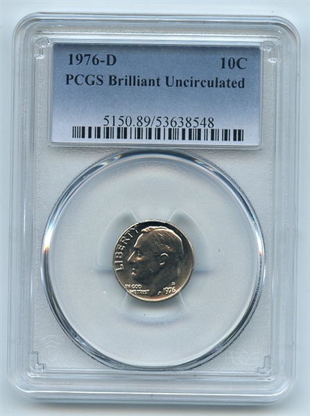 1976 D 10C Roosevelt Dime PCGS Brilliant Uncirculated BU