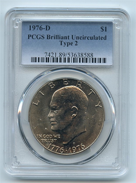 1976 D $1 Ike Eisenhower Dollar PCGS Brilliant Uncirculated BU