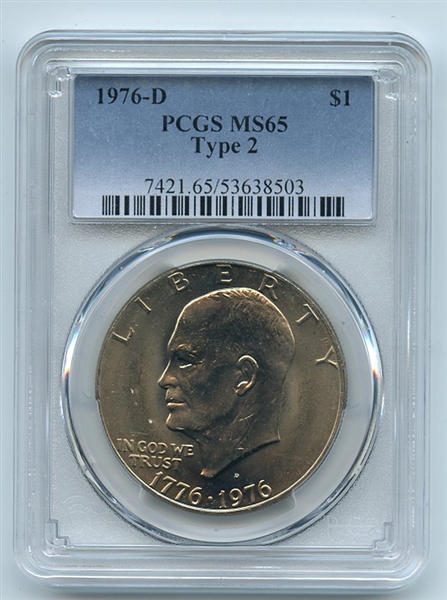 1976 D $1 Ike Eisenhower Dollar PCGS MS65