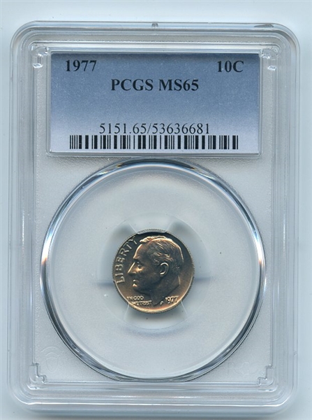 1977 10C Roosevelt Dime PCGS MS65