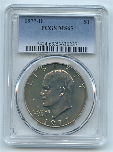 1977 D $1 Ike Eisenhower Dollar PCGS MS65