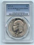 1971 S $1 Silver Ike Eisenhower Dollar PCGS Brilliant Uncirculated BU