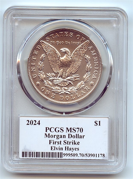 2024 $1 Silver Morgan Dollar PCGS MS70 FS Legends Life Elvin Hayes