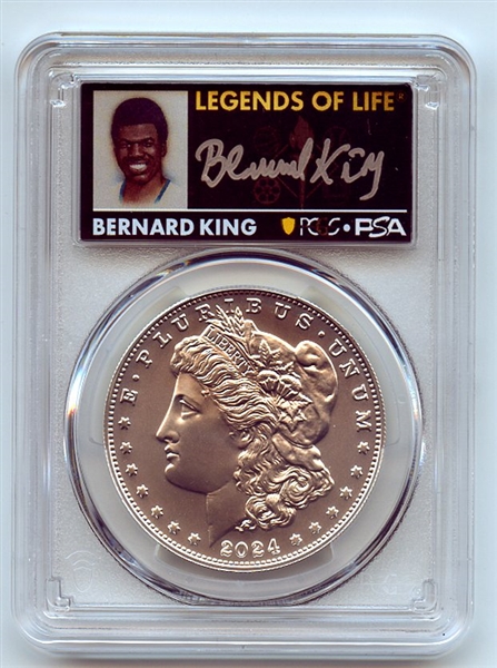 2024 $1 Silver Morgan Dollar PCGS MS70 FS Legends of Life Bernard King