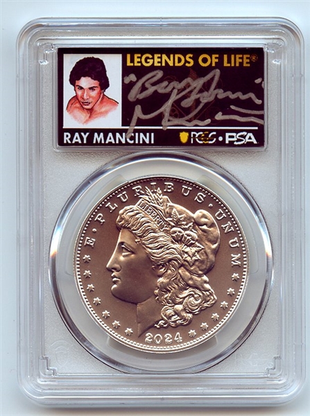 2024 $1 Silver Morgan Dollar PCGS MS70 AR Legends of Life Ray Mancini