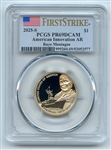2025 S $1 American Innovation AR Raye Montague Dollar PCGS PR69DCAM First Strike