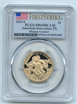 2025 S $1 American Innovation TX Mission Control Center Dollar PCGS PR69DCAM FS
