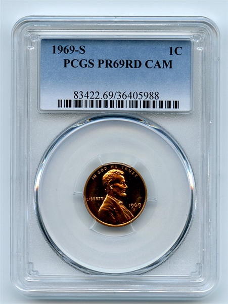 1969 S 1C Lincoln Cent PCGS PR69CAM