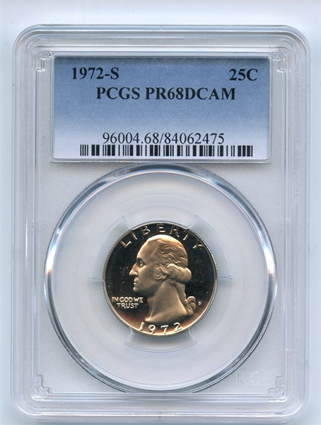 1972 S 25C Washington Quarter PCGS PR68DCAM