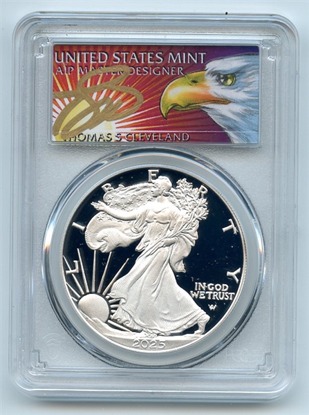 2025 W $1 Proof Silver Eagle Congratulation PCGS PR70DCAM Thomas Cleveland Eagle